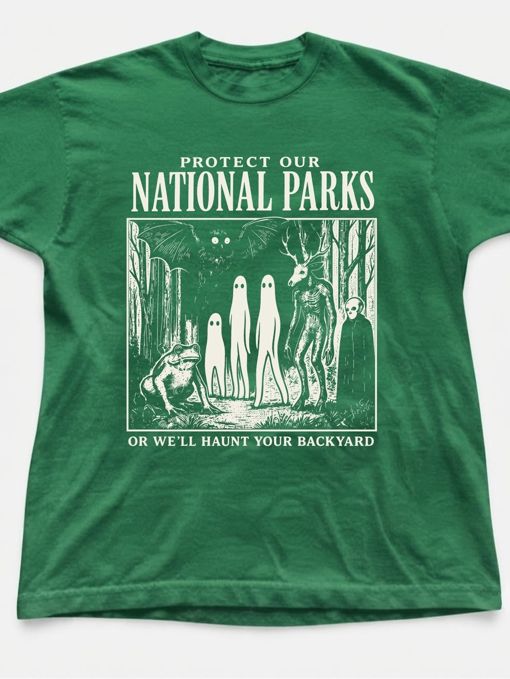 Forest Cryptid Creature Graphic Gildan Cotton T-Shirt